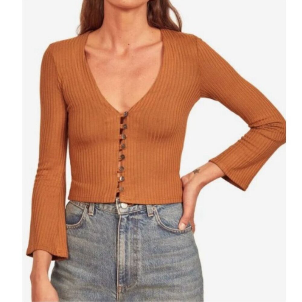 Reformation Gellar knit top Size S